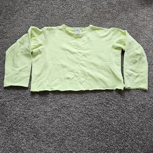 Zara cropped neon sweatshirt small